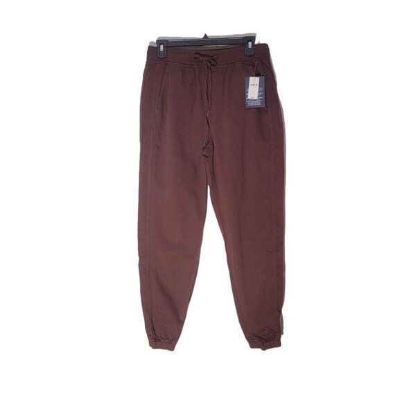 ❤️GAP Women's Sz S Washwell Cotton Jogger Pants Pull-On Ribbed Burgundy Soft New - Picture 2 of 6